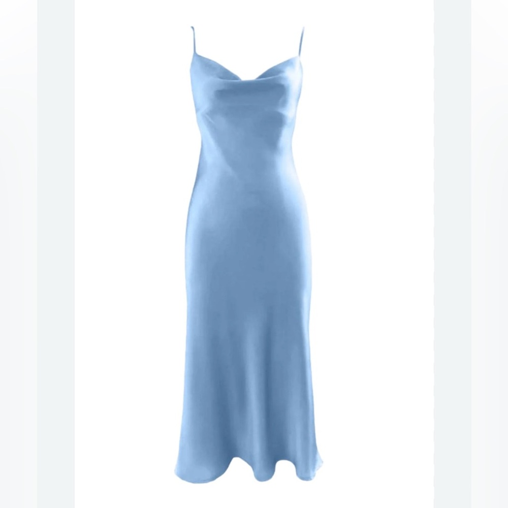 Stylish Light Blue Slip Dress
